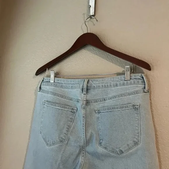 Driftwood Cece Jeans Split Hem Straight Leg High Waist 30 27 - Picture 9 of 10